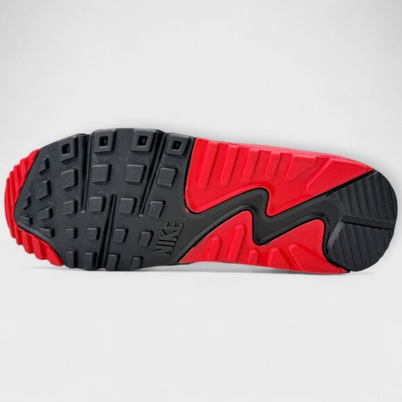 Nike Air Max 90 Men’s Size 8.5 Smoke Grey Navy Red DM0029 005 New w Box - Picture 9 of 13